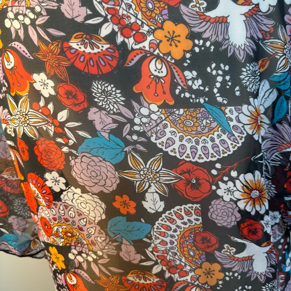 LuLaRoe Kimono Floral Open Front, Small, UGC - Picture 6 of 9